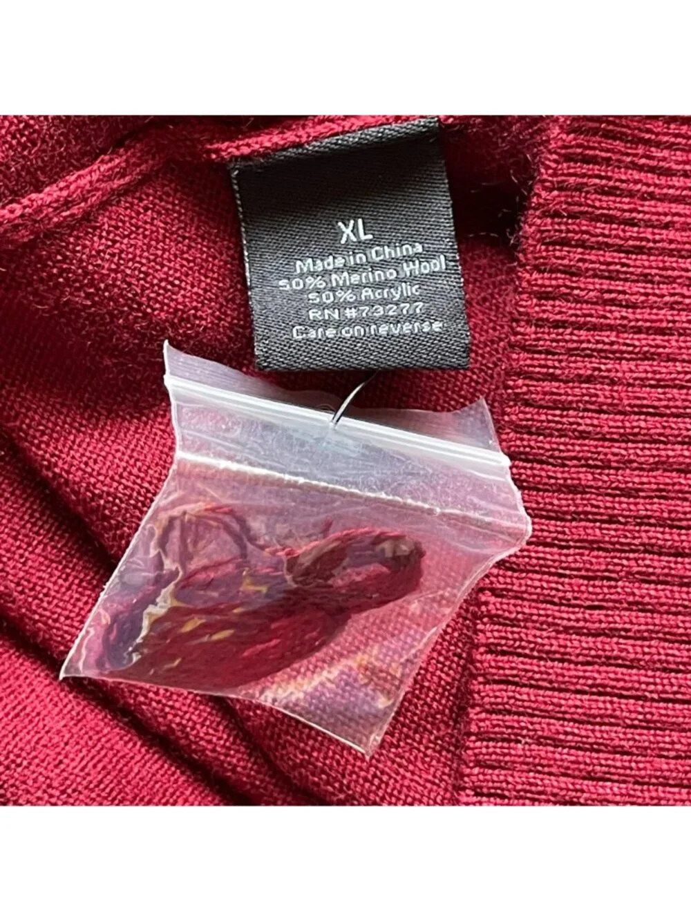 Apt 9 Sweater Size XL Merino Blend 1/4 Zip Pullover Heather Maroon Red Mock Neck